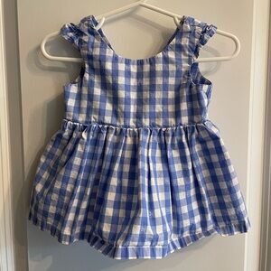 Cat & Jack, baby blue and white plaid gingham dress